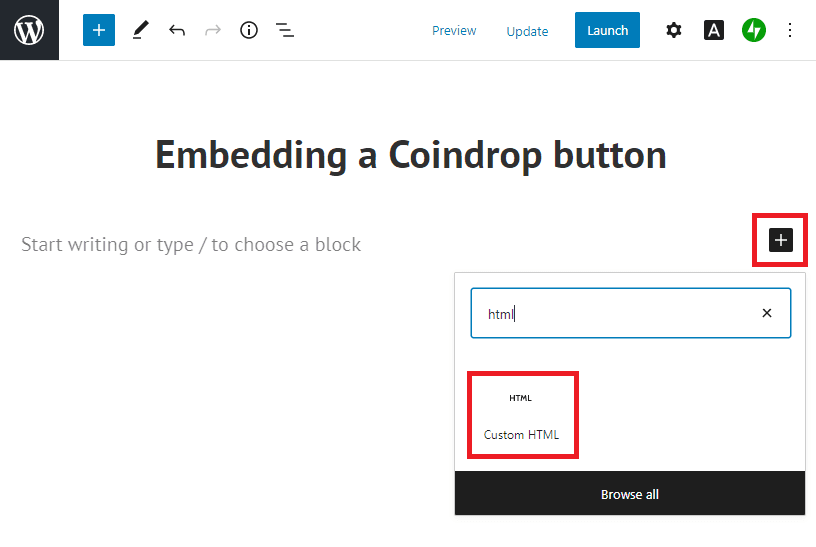 Add code block in Wordpress